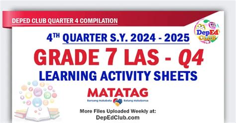 QUARTER 4 LEARNING ACTIVITY SHEETS (LAS), FREE .